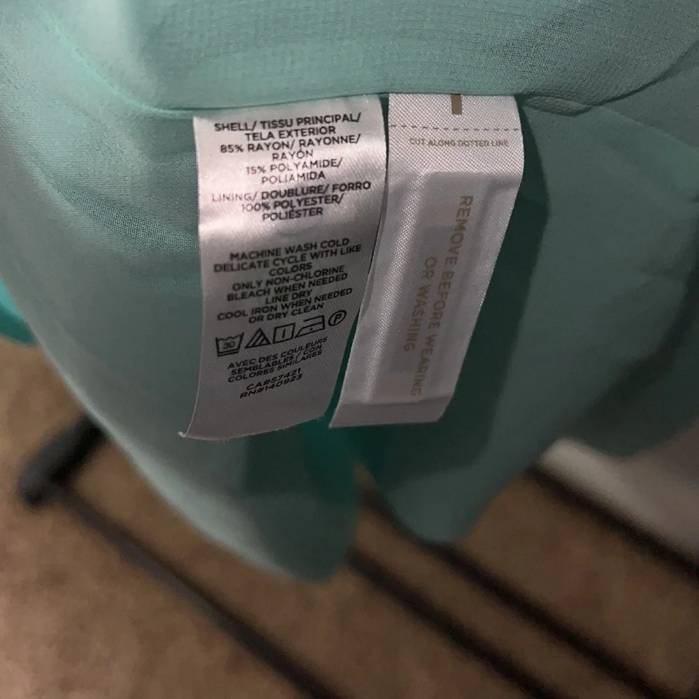 -*NEW* LOFT Mint Green Tiered Dress Size XL - Picture 7 of 8